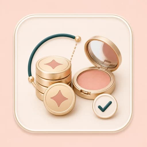 Icon of credit tokens and a makeup compact for credit based access