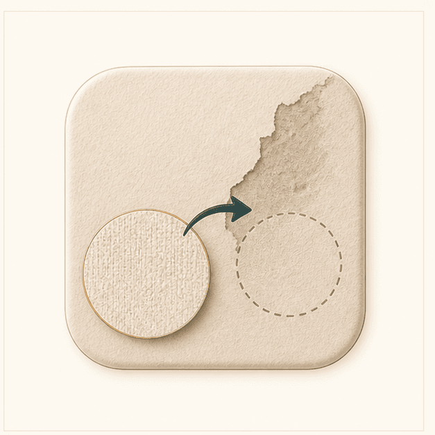 Icon showing repaired wall texture after an object is removed