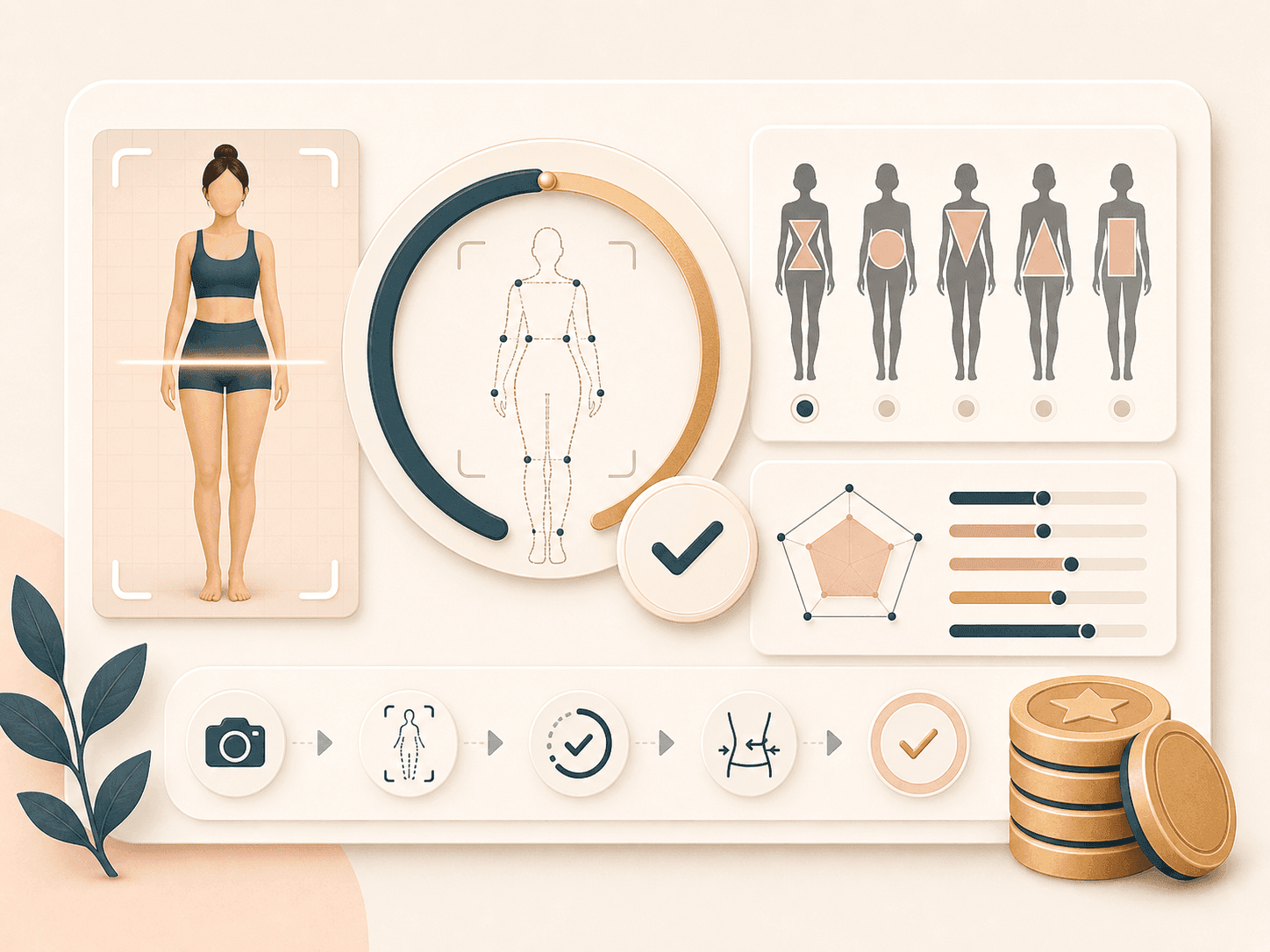 Photo quality guidance for body shape detector uploads