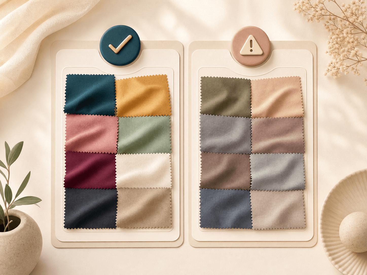 Feature image comparing best colors and colors to avoid