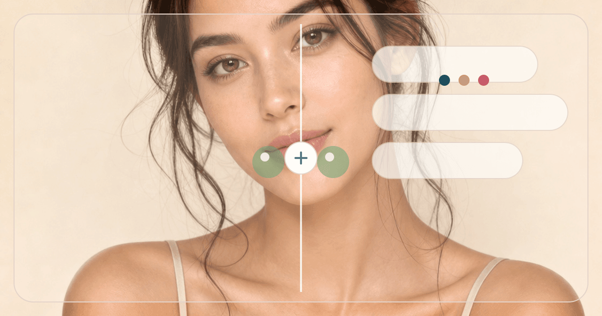 Contact Lens Try-On preview with natural eye color options