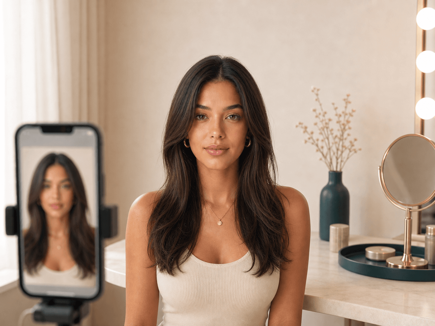 Clear front facing portrait upload for steadier curl filter results