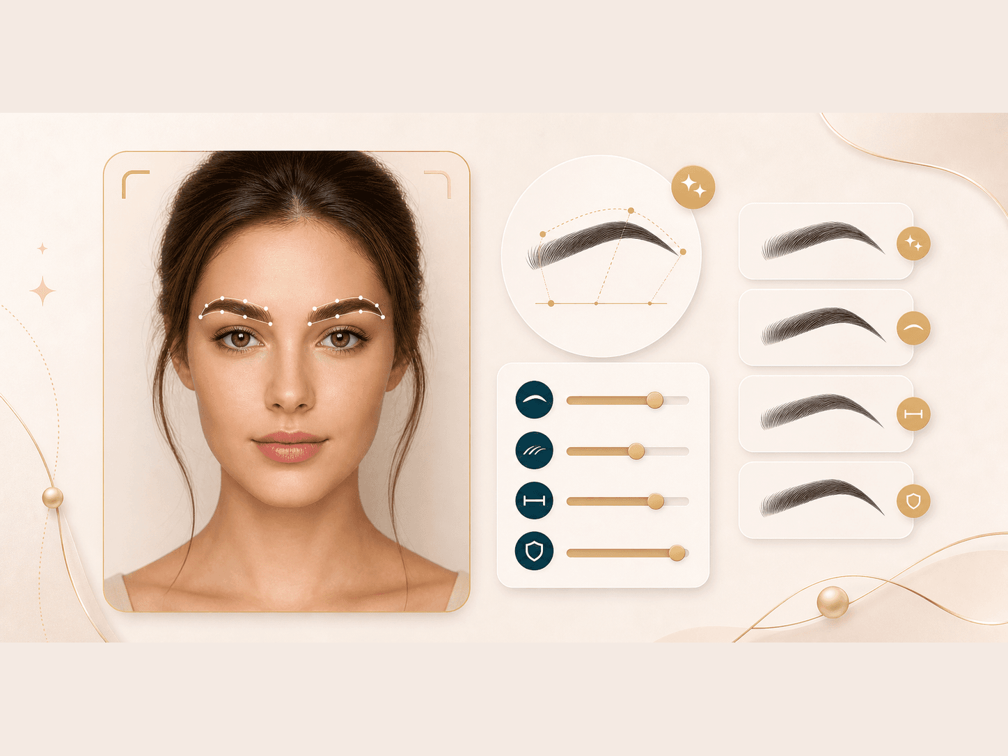 Feature image showing a primary eyebrow shape result card