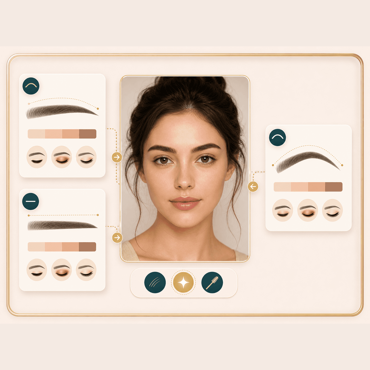 Icon showing eyebrow shape confidence cards
