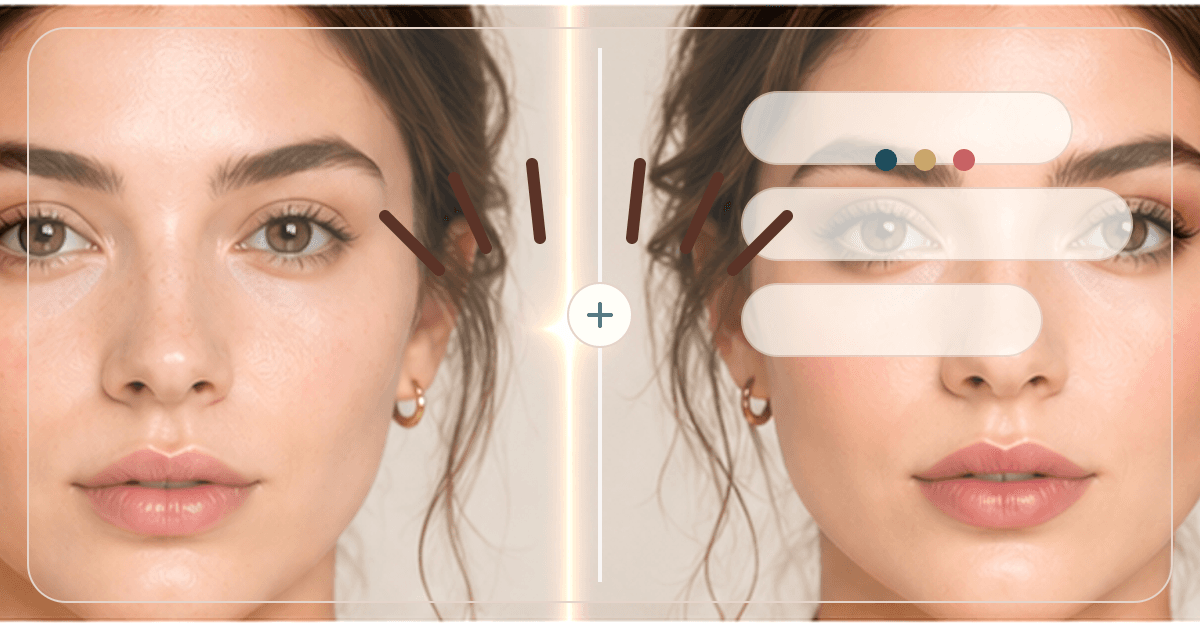 Eyelash Extension Try-On preview with lash style options