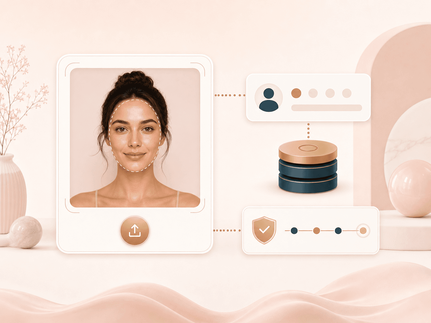 Illustration of account access and credits for face age detection
