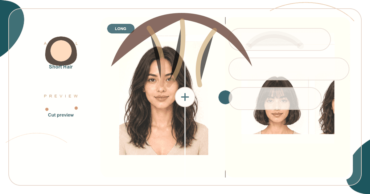 Hairline and Bangs Recommender preview with fringe options