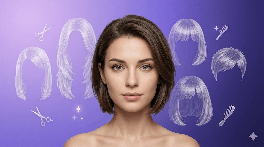 Hairstyle Recommender preview showing portrait analysis and hairstyle direction scores