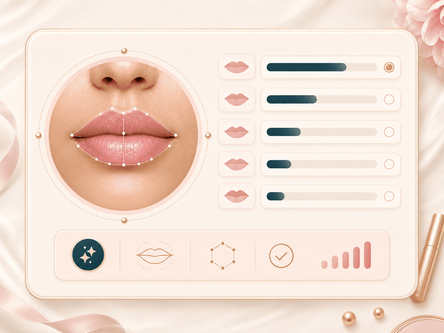 Feature image showing lip shape confidence bars and landmarks