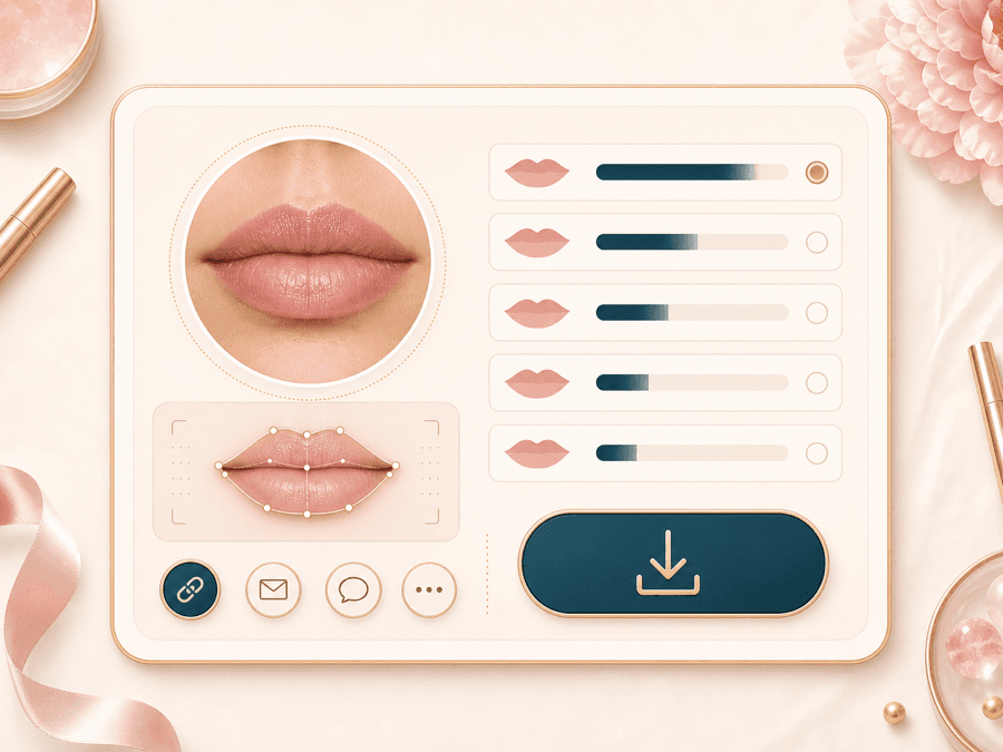 Feature image showing a shareable lip shape analysis result card