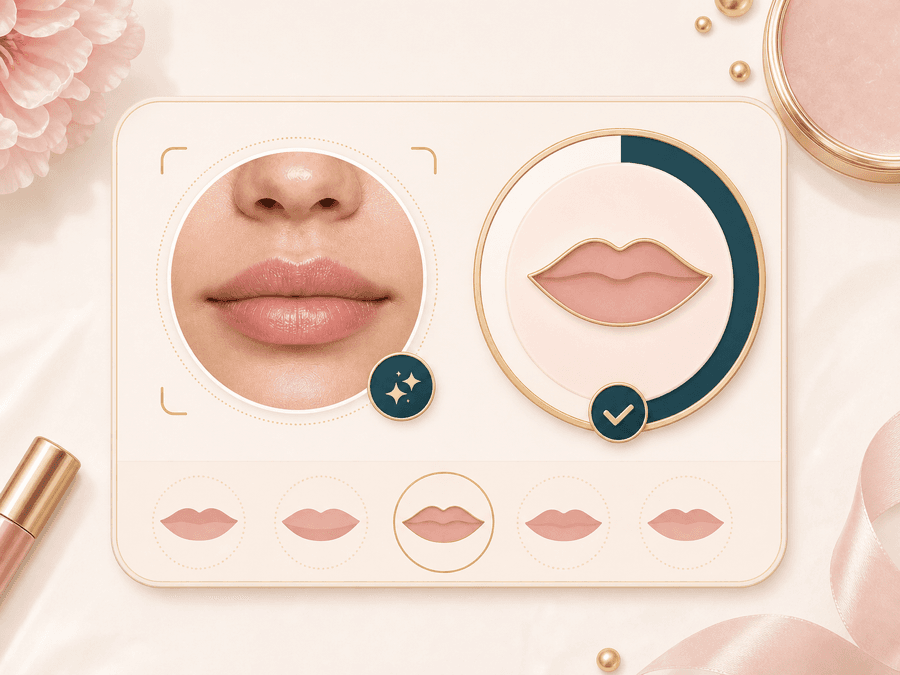 Feature image showing a primary lip shape result card