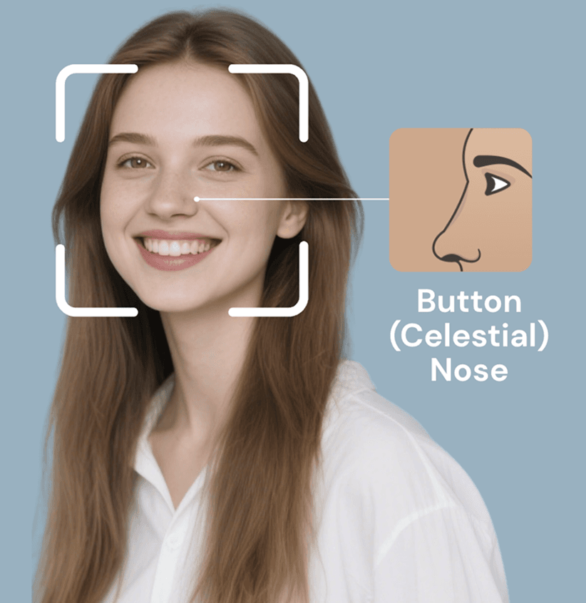 Nose Type Detector preview with common nose type examples