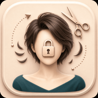 Icon showing face preservation while a short haircut changes
