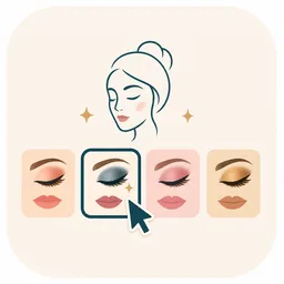 Icon showing makeup style presets for virtual makeup try-on