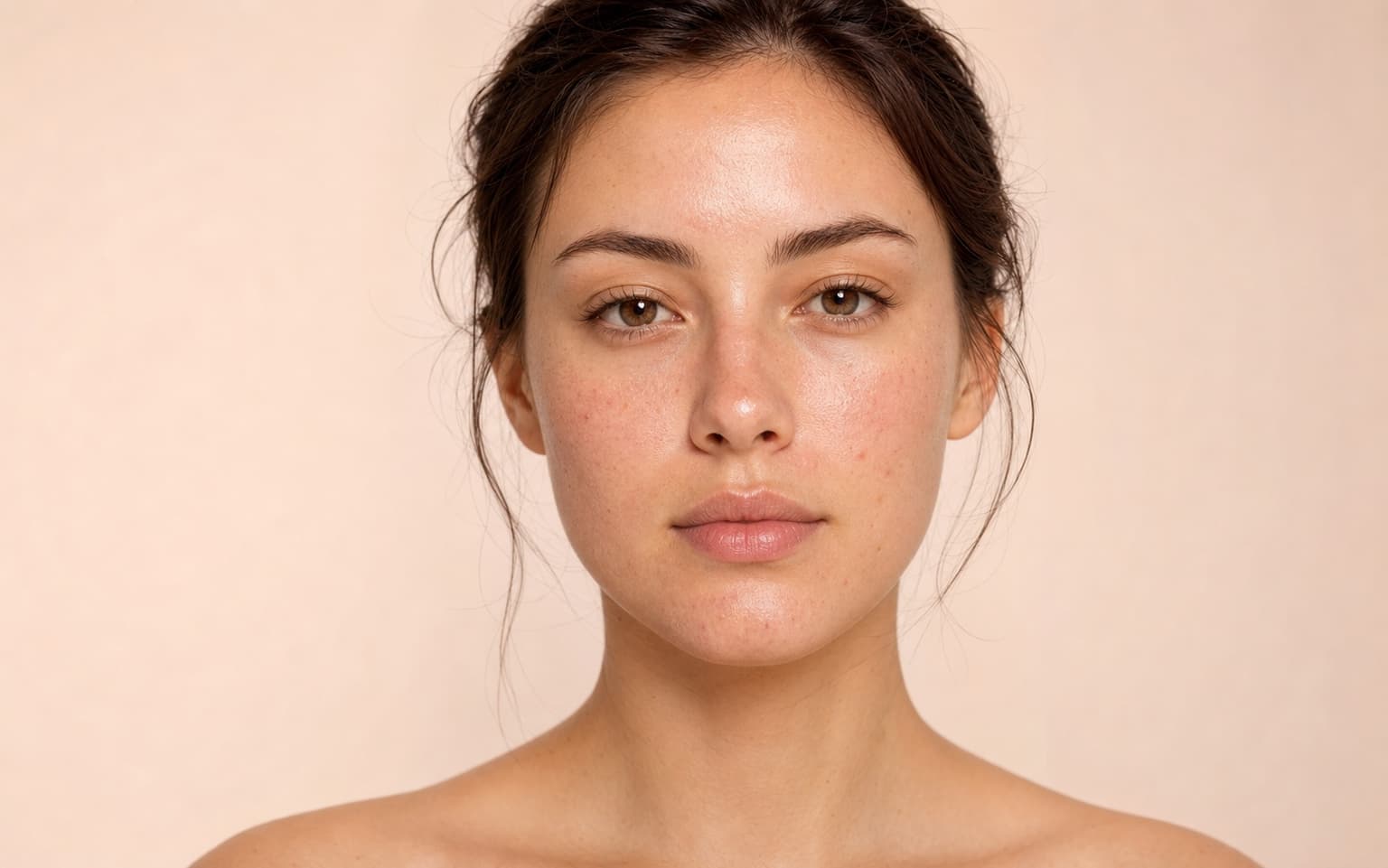 AI skin retouching before and after preview - Before