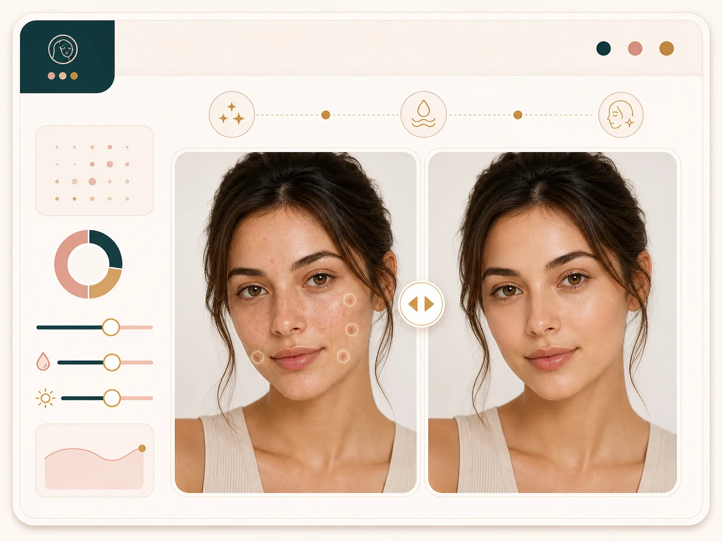 AI skin retouching feature image for softening uneven tone