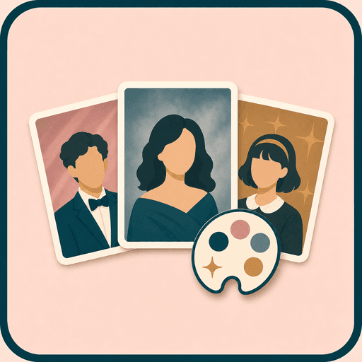 Icon showing yearbook style presets for an AI yearbook generator