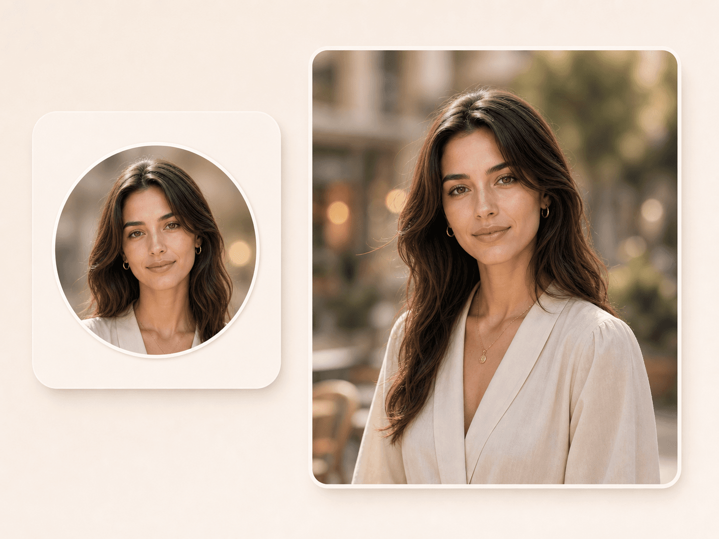 Profile portrait preview with softly blurred background