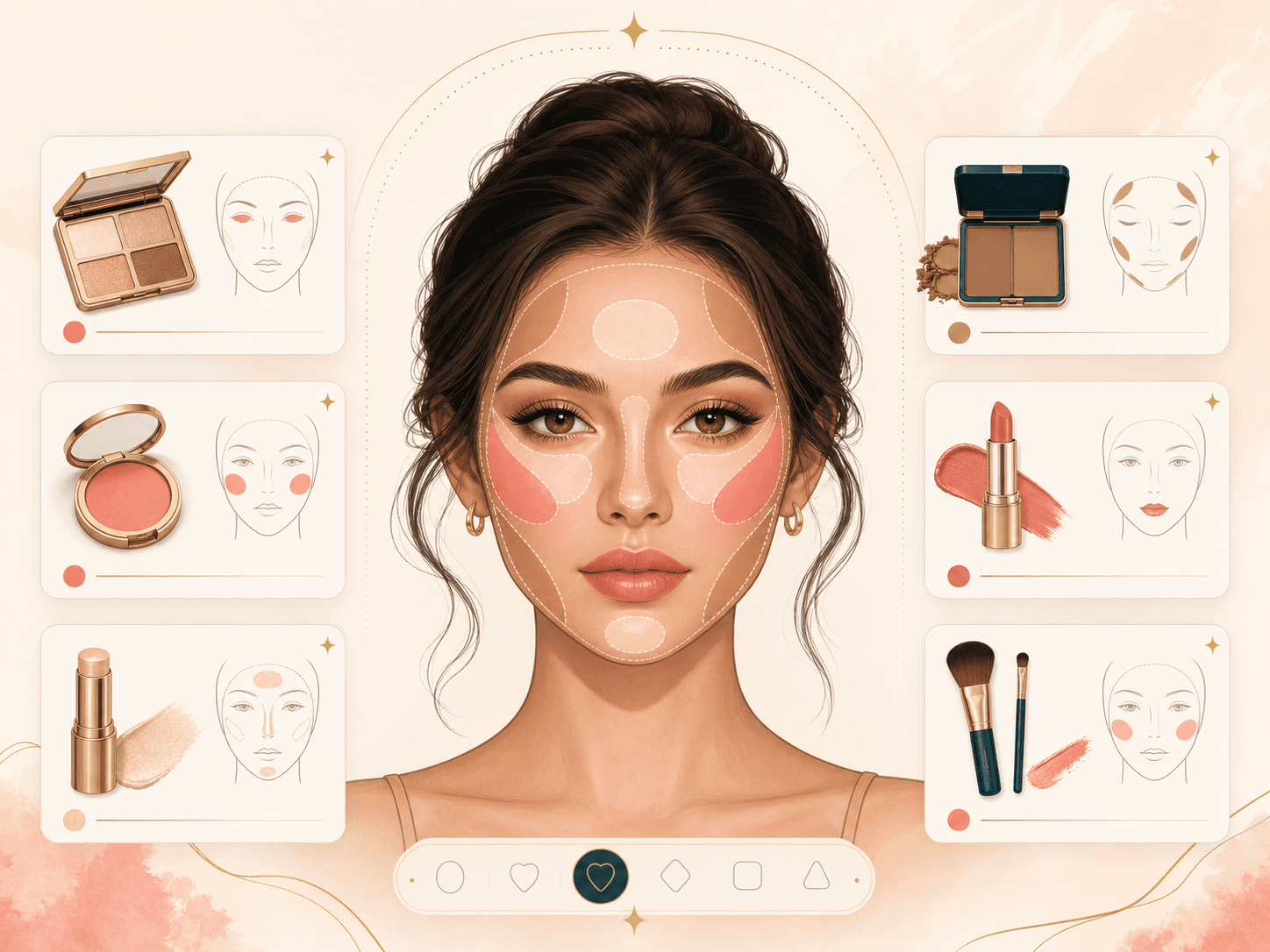 Feature image showing makeup balance zones