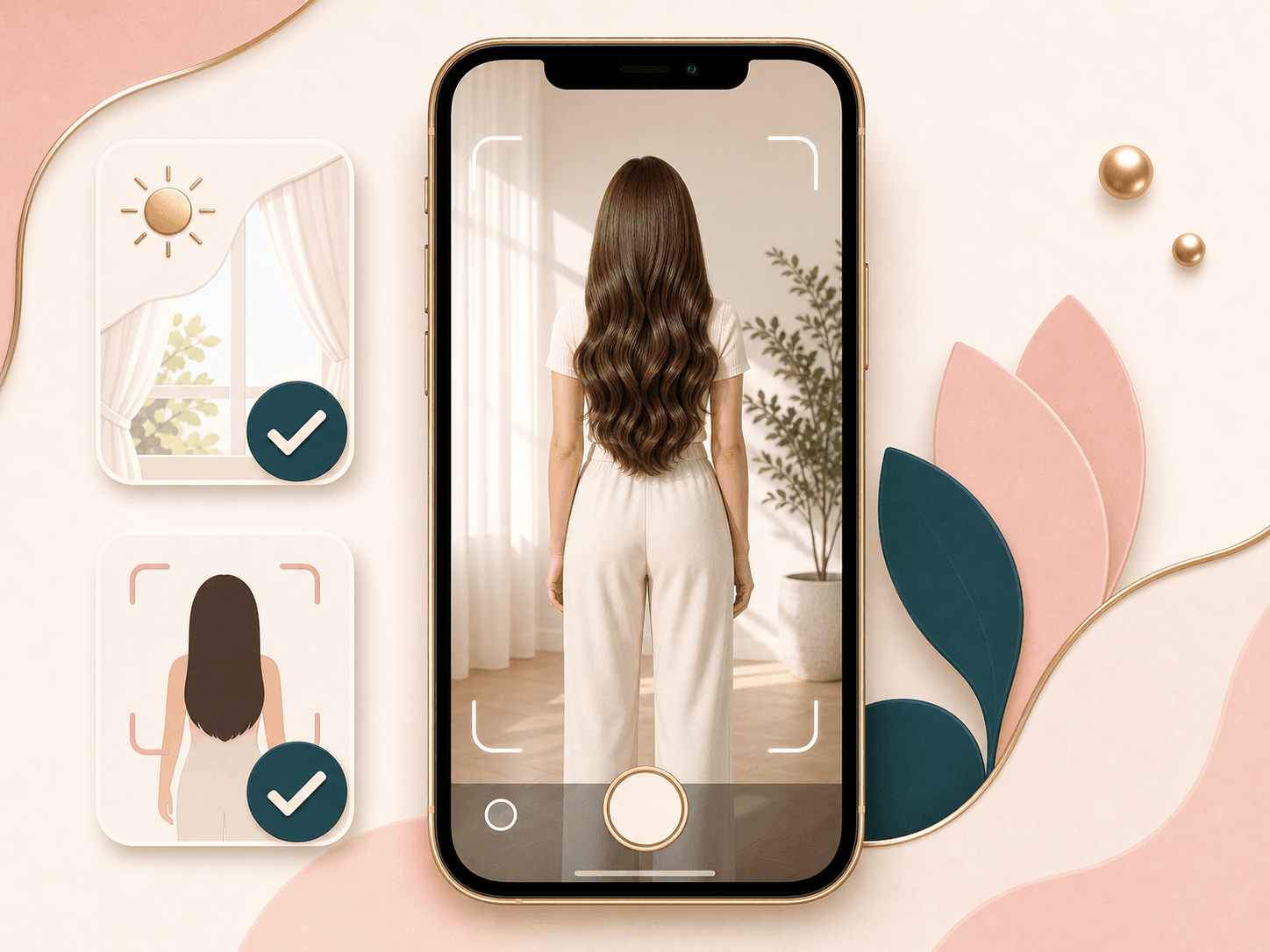 Feature image showing photo guidance for a hair quality analyzer upload