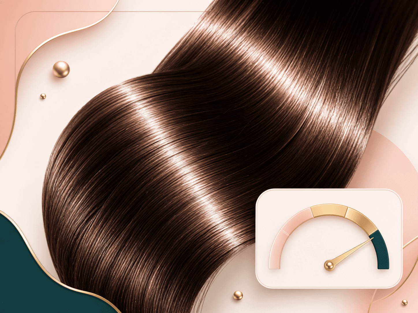 Feature image showing shine analysis on glossy hair strands