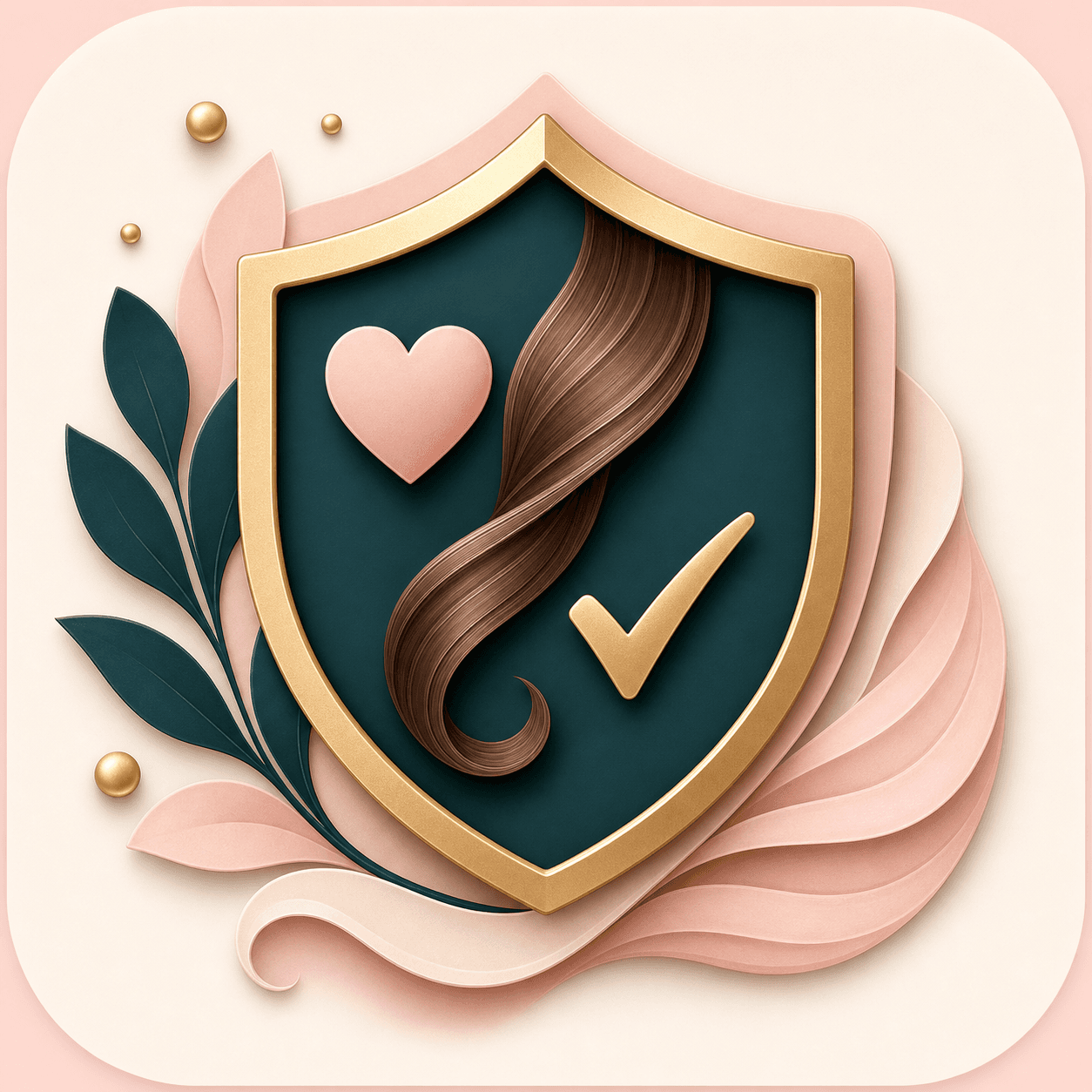 Icon showing responsible beauty guidance for hair quality analysis