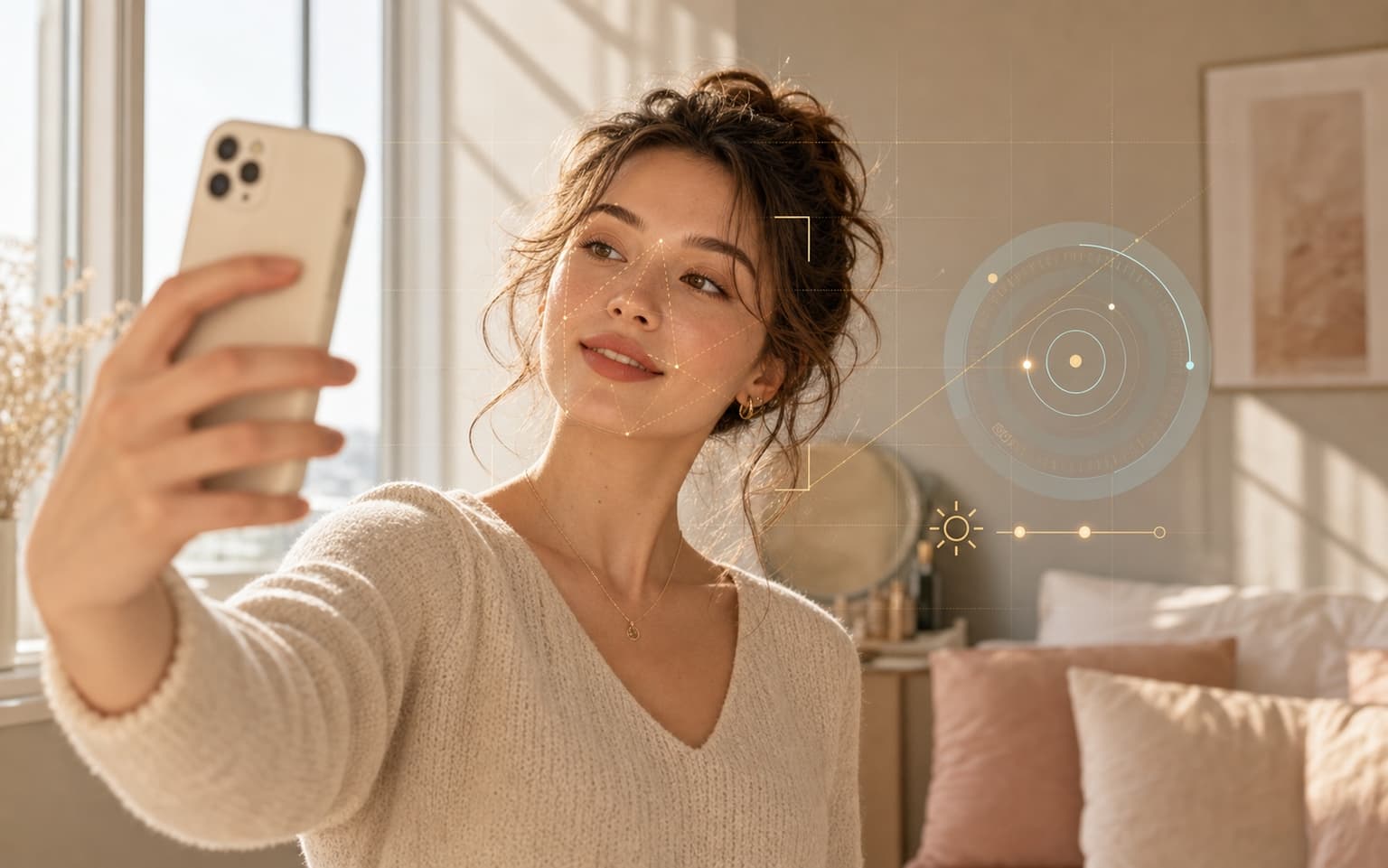Real portrait preview with profile photo quality scoring panels