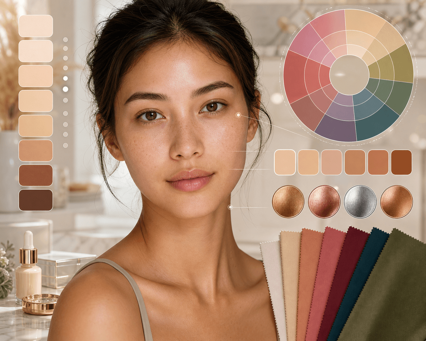 Skin Tone Detector preview with undertone, foundation, clothing, and jewelry guidance