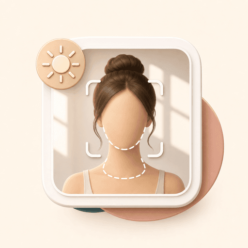 Icon showing a daylight portrait card for clearer skin tone detector input