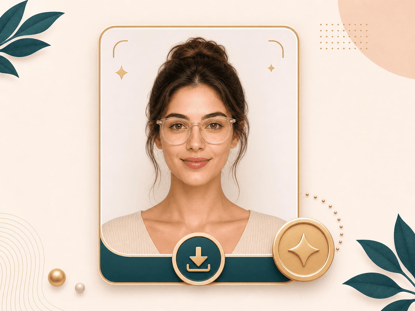 Credit based glasses generation with a downloadable result preview