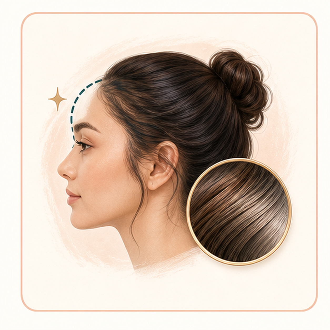 Icon showing realistic hairline and texture detail