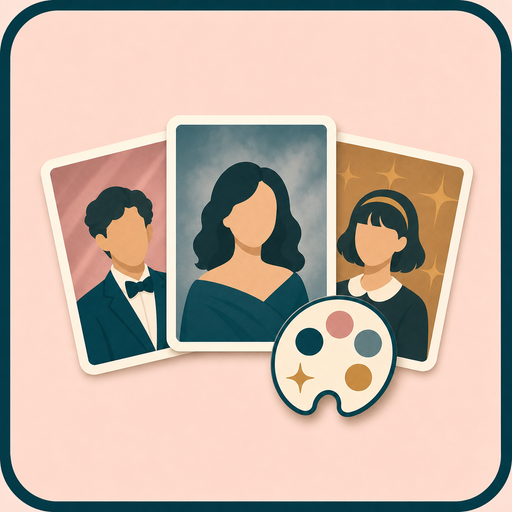 Icon showing yearbook style presets for an AI yearbook generator