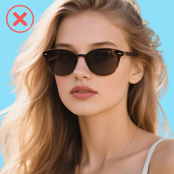 Avoid Hair or Glasses Covering Eyes