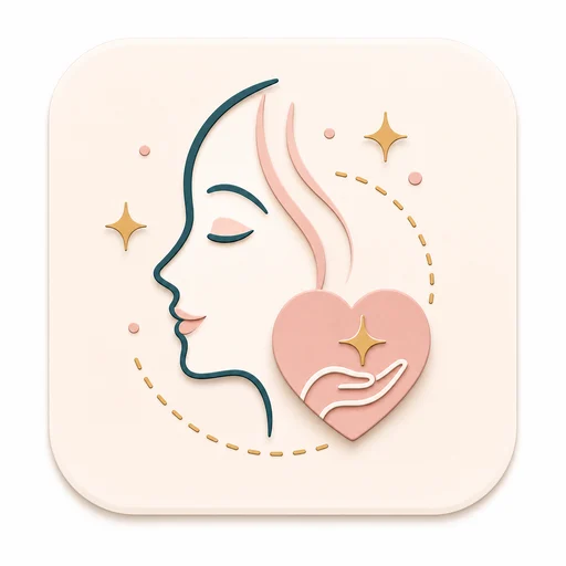 Icon showing supportive beauty guidance for facial harmony