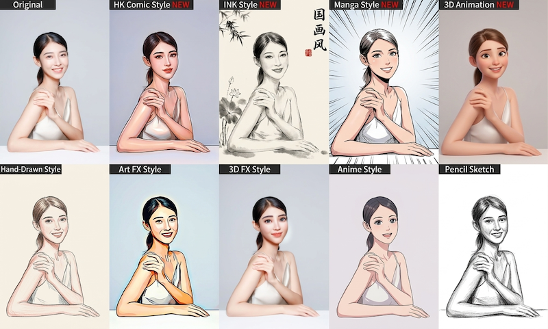 Photo to Cartoon style preview