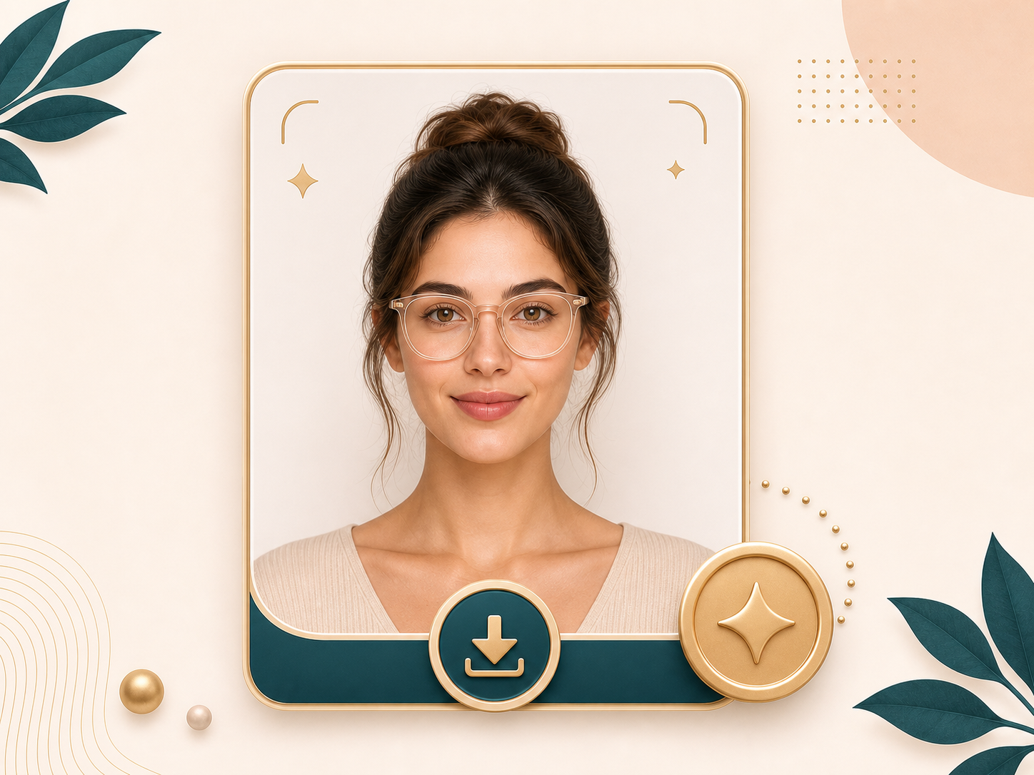 Credit based glasses generation with a downloadable result preview