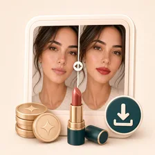 Icon of a downloadable lipstick result with credit tokens